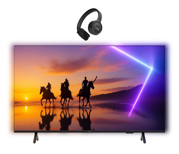 Philips 75PUS8510 75" LED 4K Titan OS + SŁUCHAWKI NAUSZNE BT JBL - 1531911 - zdjęcie